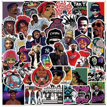 Imagem de 50 Adesivos Impermeáveis De Grafite E Rap Para Malas, Guitarras, Carro