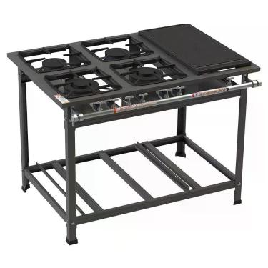 Imagem de Fogão Industrial Itajobi 4 Bocas Com 2 Bocas Duplas Baixa Pressão Com Chapa Ativo P7