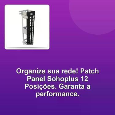 Imagem de Patch Panel Descarregado 35050227 12 Posições para Gestão de Cabos em Redes de Pequeno a Médio Porte com Instalação