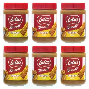 Imagem de Kit 06 Pasta Belga de Biscoito Lotus Biscoff Crunchy 380g