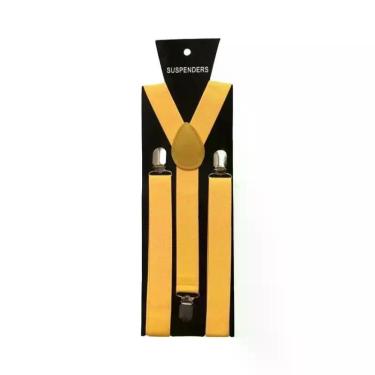 Imagem de Suspensórios Masculinos De Cor Sólida Com Alças Para Calças, Camisas, 