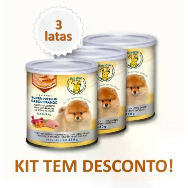 Imagem de Kit Ração Úmida Patê Natural Cães Filhotes Frango Max Saúde NutriCão P