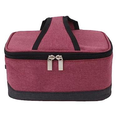 Imagem de Bolsa térmica USB portátil para aquecimento elétrico para alimentos, bolsa de aquecimento de temperatura constante para viagem, acampamento, caminhada (bordô)