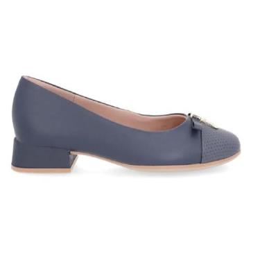 Imagem de Usaflex, Sapato Scarpin Feminino Usaflex Couro/Napa Azul AL2602002 Tamanho:34;Cor:Azul