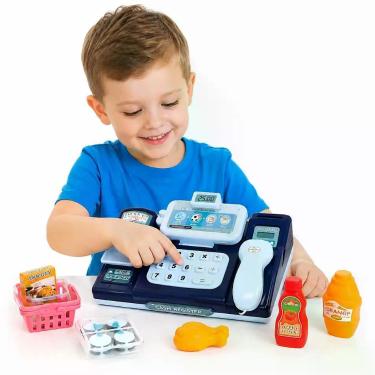 Imagem de Brinquedo Caixa Registradora Scanner Comidinha Mercado - Wellkids