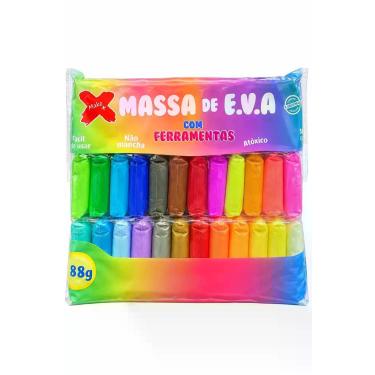 Imagem de Kit Massa EVA Biscuit C/ Ferramentas Suave Massinha Macia 36 Cores Col