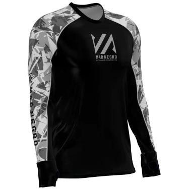 Imagem de Camiseta de Pesca Masculina Premium Flex Proteção UV 50+ - Mar Negro, 