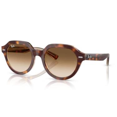 Imagem de Óculos de Sol Ray-Ban 0RB4399 Gina Unissex Moderno, Havana claro