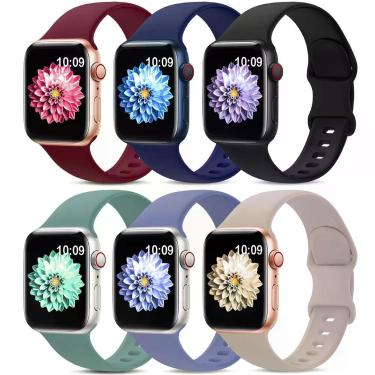 Imagem de Pulseiras esportivas compatíveis com Apple Watch, pacote com 6 AMSKY