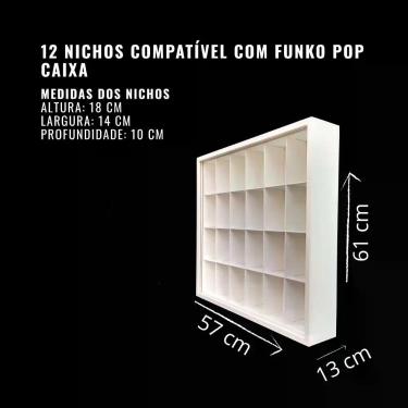 Imagem de Expositor 12 nichos - compatível com funko pop caixa 36-1 - Genérica, 
