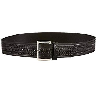Imagem de Aker Leather Cinto de guarnição B08, 3,8 cm de largura, trama de cesta, 106,6 cm, preto