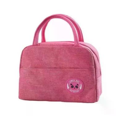 Imagem de Bolsa Térmica Portátil Dobrável Organizadora Bolso Externo Semi-impermeável Com Alça