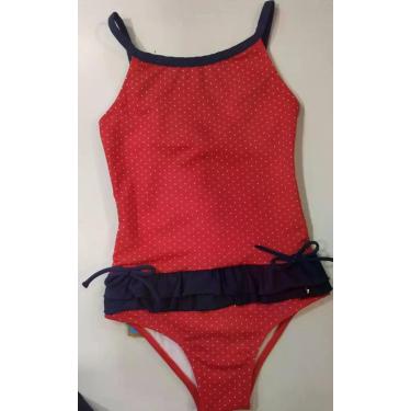 Imagem de Maiô Infantil Com Babado - Aqua Lake, Vermelho, 04 anos