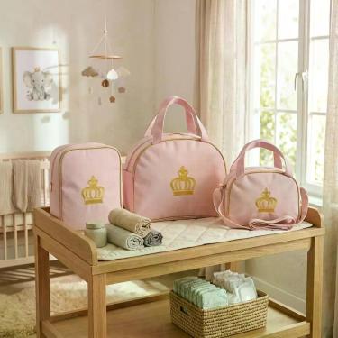 Imagem de Kit Bolsa Maternidade 3 Peças Satuko Baby  Bolsa, Mochila e Frasqueira