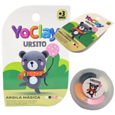 Imagem de Argila Mágica Massinha Modelar Yoclay Pocket Ursinho