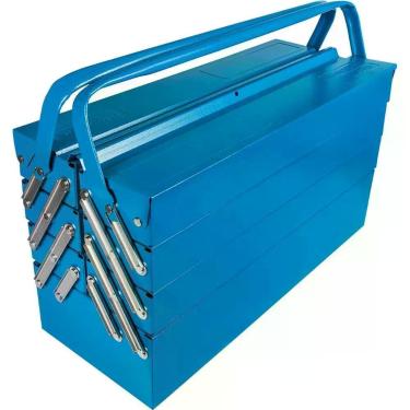 Imagem de Caixa Metálica Sanfonada para Ferramentas 43800007 Organizar Armazenar e Transportar 50,2cm X 20,7cm X 35cm Tramontina