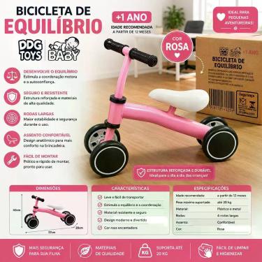 Imagem de Bicicleta Infantil de equilíbrio - Rosa - DDG