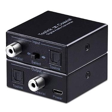 Imagem de Adaptador divisor de conversor de áudio digital Swtich bidirecional Swtich óptico para coaxial e coaxial para coaxial, SPDIF Toslink