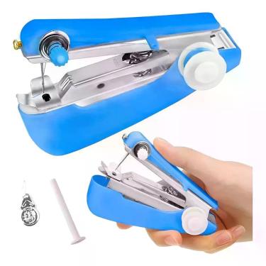 Imagem de Mini Máquina Costura De Bolso Portátil Reparo Ferramenta - Reparos Rápidos E Práticos azul