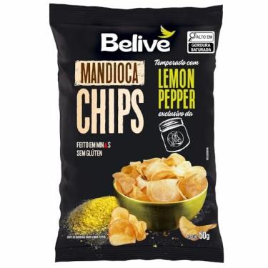 Imagem de Chips de Mandioca Sem Glúten Belive temperados com Lemon Pepper 100% natural 50g