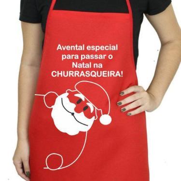 Imagem de Avental Natal Na Churrasqueira Presente Papai Noel - D Lima produtos, 