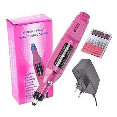 Imagem de Lixa Elétrica Portátil Bivolt Unhas Acrigel Gel Fibras Porcelana