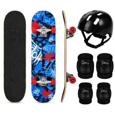 Imagem de Skate Infantil Shape Estampa Grafite Holográfico Profissional Acessóri
