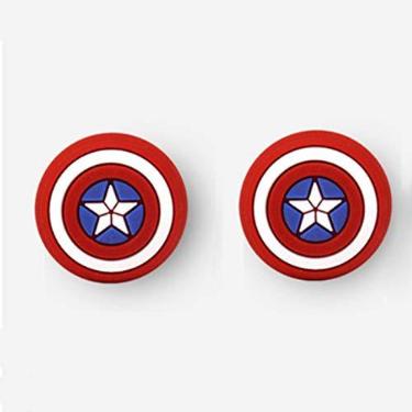 Imagem de Tampa de controle analógico de silicone para joystick de polegar para PS4 PS3 Xbox 360 Xbox One Nitntend Switch Pro Wii u Controller Game Accessories, Captain America