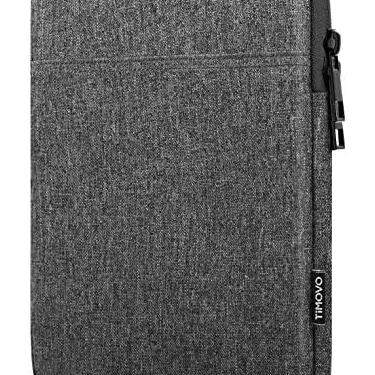 Imagem de TiMOVO Capa para tablet de 8 a 9 polegadas para iPad Mini 6, iPad Mini 5/4/3/2/1, Galaxy Tab A7 Lite 8.7/Tab A 8.0/Tab A 8.4, Fire HD 8 e 8 Plus 2020, bolsa protetora portátil com bolsos, cinza escuro