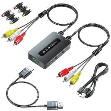 Imagem de Conversor RCA para HDMI Sedytetoc 2 portas AV para HDMI 1080P