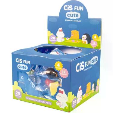 Imagem de Borracha Decorada CIS FUN Mini 3D Sortida Blister com 3 Display com 20