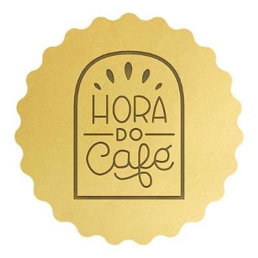 Imagem de Cortador Biscoito Frase Hora do Café - DOCE IMPRESSO, 5,5cm