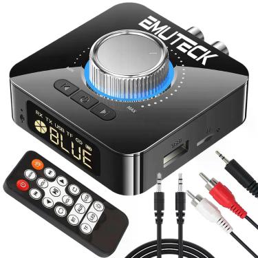 Imagem de Receptor transmissor de áudio Bluetooth Emuteck 5 em 1