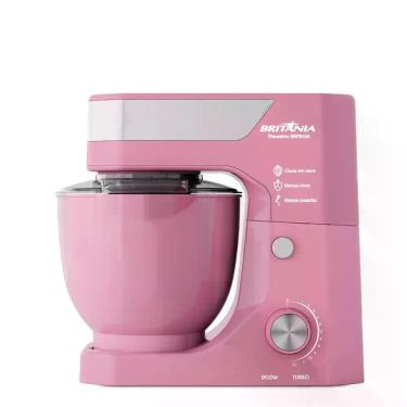 Imagem de Batedeira Planetária Britânia Rosa 900W Tigela de 5L BBPE02A, 220V