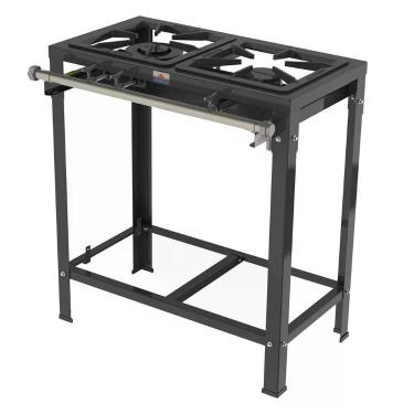 Imagem de Fogão Industrial a Gás Progas 2 Queimadores Aço Carbono Com Pintura Epoxi Preto PMSD-21