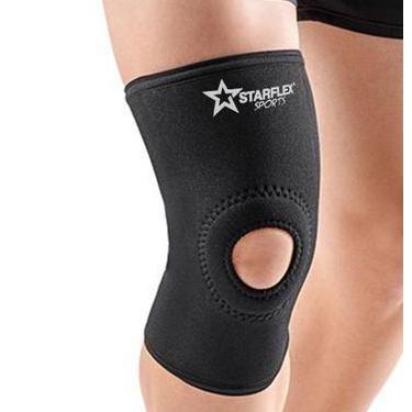 Imagem de Joelheira Ortopédica Reforço Patelar Longa Em Neoprene - starflex, M