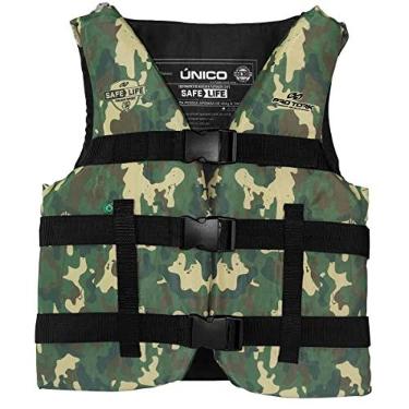 Imagem de Colete Salva Vidas Auxiliar de Flutuação Pro Tork Safe Life – De 40-140 Kg Camuflado Verde