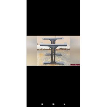 Imagem de Pés(base) de mesa de ferro, para Vidro, Granito e Tampão de Madeira - 