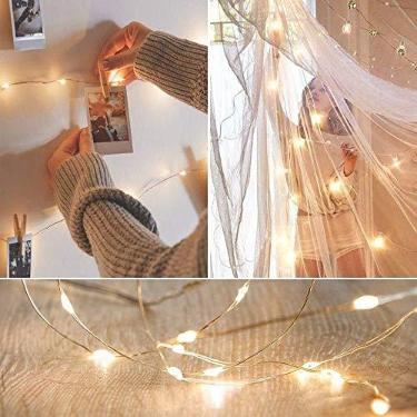 Imagem de Fio Cobre Cordão Luz Fada 2m 20 Leds a Pilhas