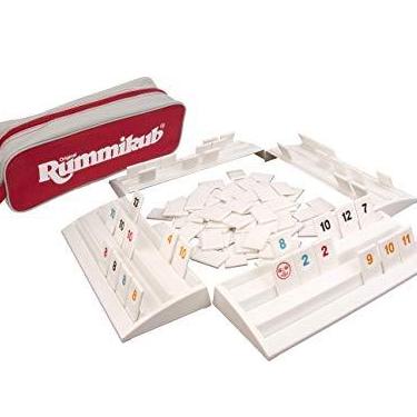 Imagem de Exclusivo da Amazon Pressman Rummikub – o jogo original completo com prateleiras e azulejos em uma bolsa durável de armazenamento e viagem da Pressman