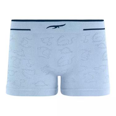 Imagem de Cueca boxer Infantil sem Costura Dinossauro Azul Claro - Zee Rucci, M