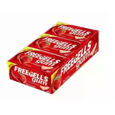 Imagem de Chiclete Freegells Morango Gum Caixa C/15 Unidades