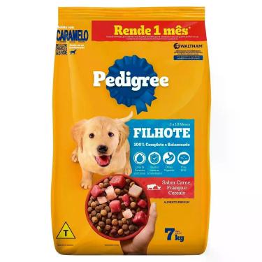 Imagem de Ração Cão Filhote Pedigree Sabor Carne Frango e Cereais 7kg