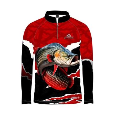 Imagem de Camiseta Pesca Masculina LCK JP Fishing FPS UV30+ Pirarucu, G, Piraruc