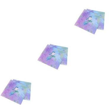 Imagem de Amosfun 60 Pçs Impressão De Casamento Para Guardanapo Jantar Piscina Chuveiro Descartável Festa Aniversário Coquetel Decoração Do Bebê Moda Guardanapos Suprimentos Papel Sereia