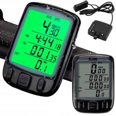 Imagem de Velocímetro de Bicicleta com Luz LED Integrada e Display de Fácil Leit