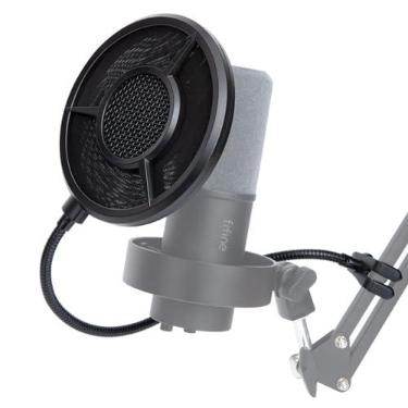 Imagem de SUNMON Filtro Pop de microfone Fifine K688 com capa de espuma Windsrceen, compatível com microfone Fifine, tela Wind Pop de 6 camadas com braço estabilizador de clipe flexível de 360° para melhorar a