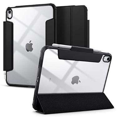 Imagem de Spigen capa para iPad 11 geração A16 (2025), iPad 10 geração (2022), Ultra Hybrid Pro de 10.9 polegadas, capa protetora tripla com parte traseira transparente e porta-lápis, preta