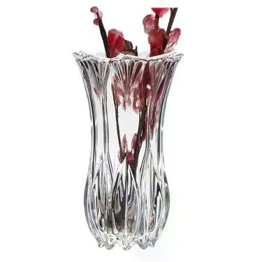 Imagem de Vaso De Vidro Transparente Tulipa Para Flores Arranjos Plantas 10x19cm Wolff