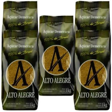 Imagem de Açúcar Demerara 5kg (5x1kg) – Natural, Levemente Dourado e Ideal para Cafés, Sucos e Receitas Saudáveis